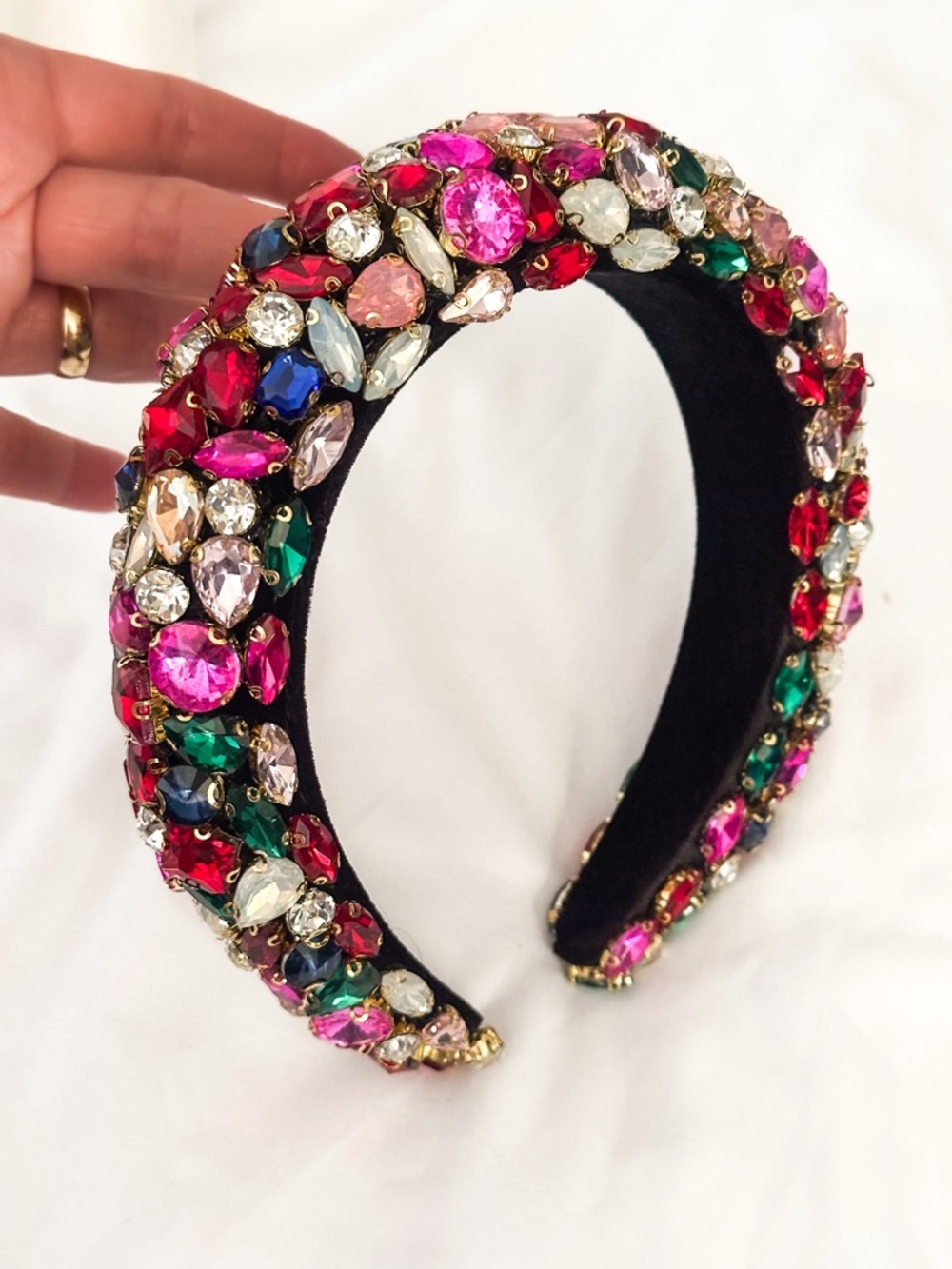Baroque Embellished Multicolor Jeweled Headband - Women Accessories - Picture 3 of 3